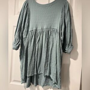 Free People Textured Tunic - Soft Green